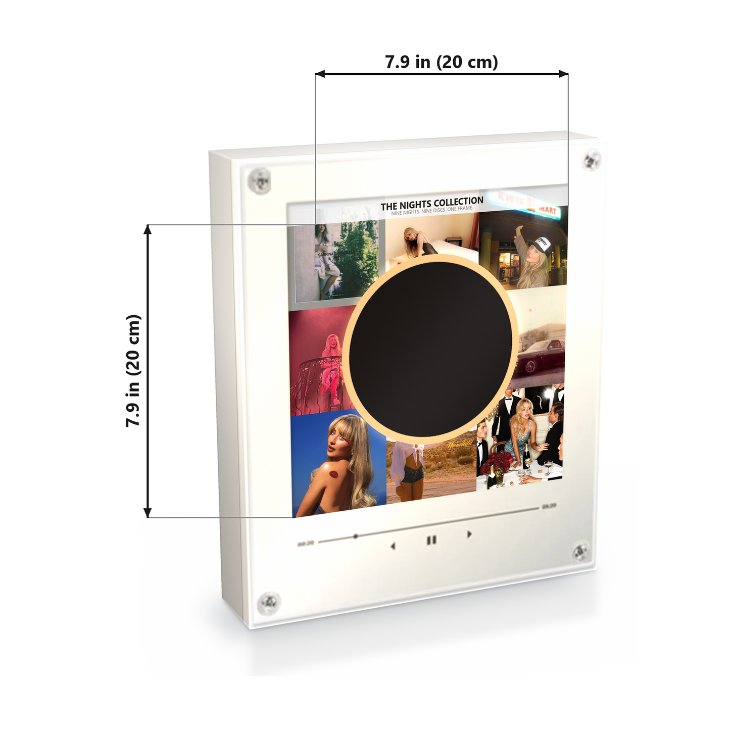 The Short n' Sweet Music Player size: 7.9 x 7.9 in (20 x 20 cm)